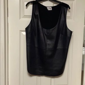 Faux leather vest